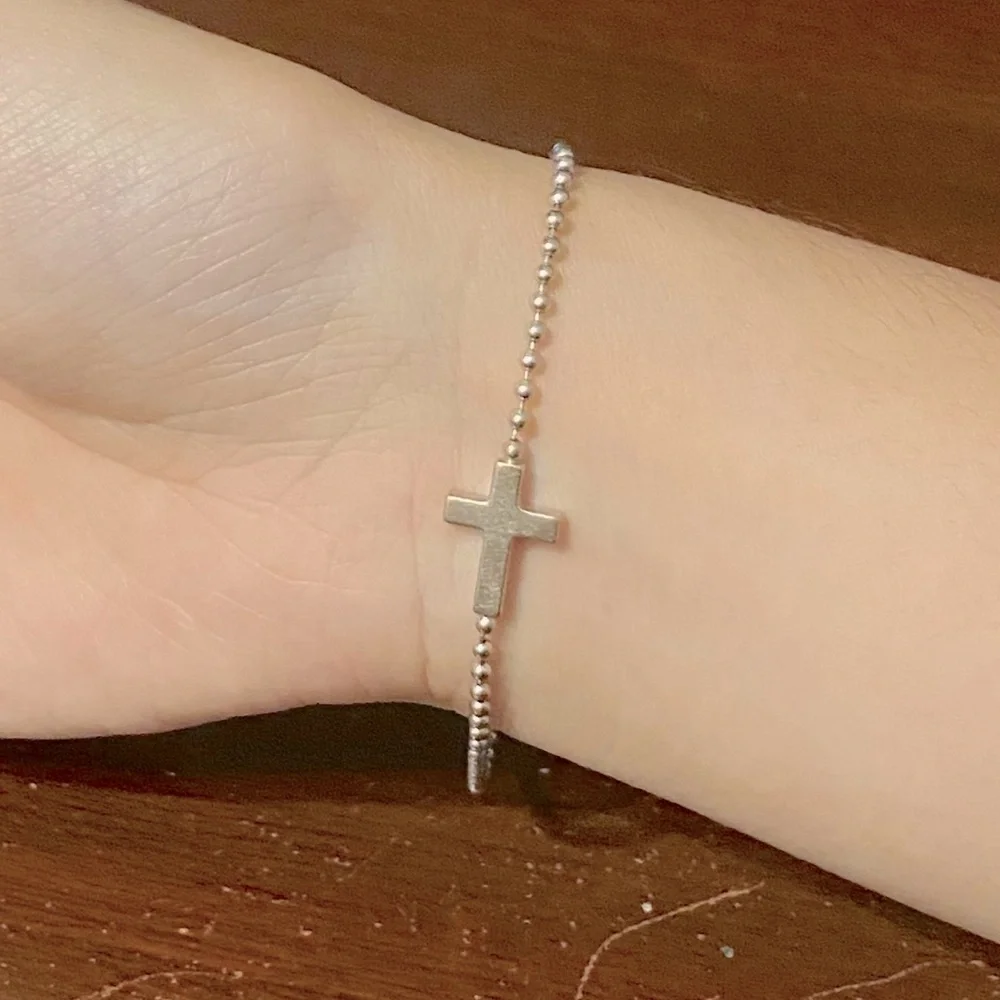Gucci Ball Chain Cross 750 18K White Gold Bracelet | # 16 - Picture 3 of 14